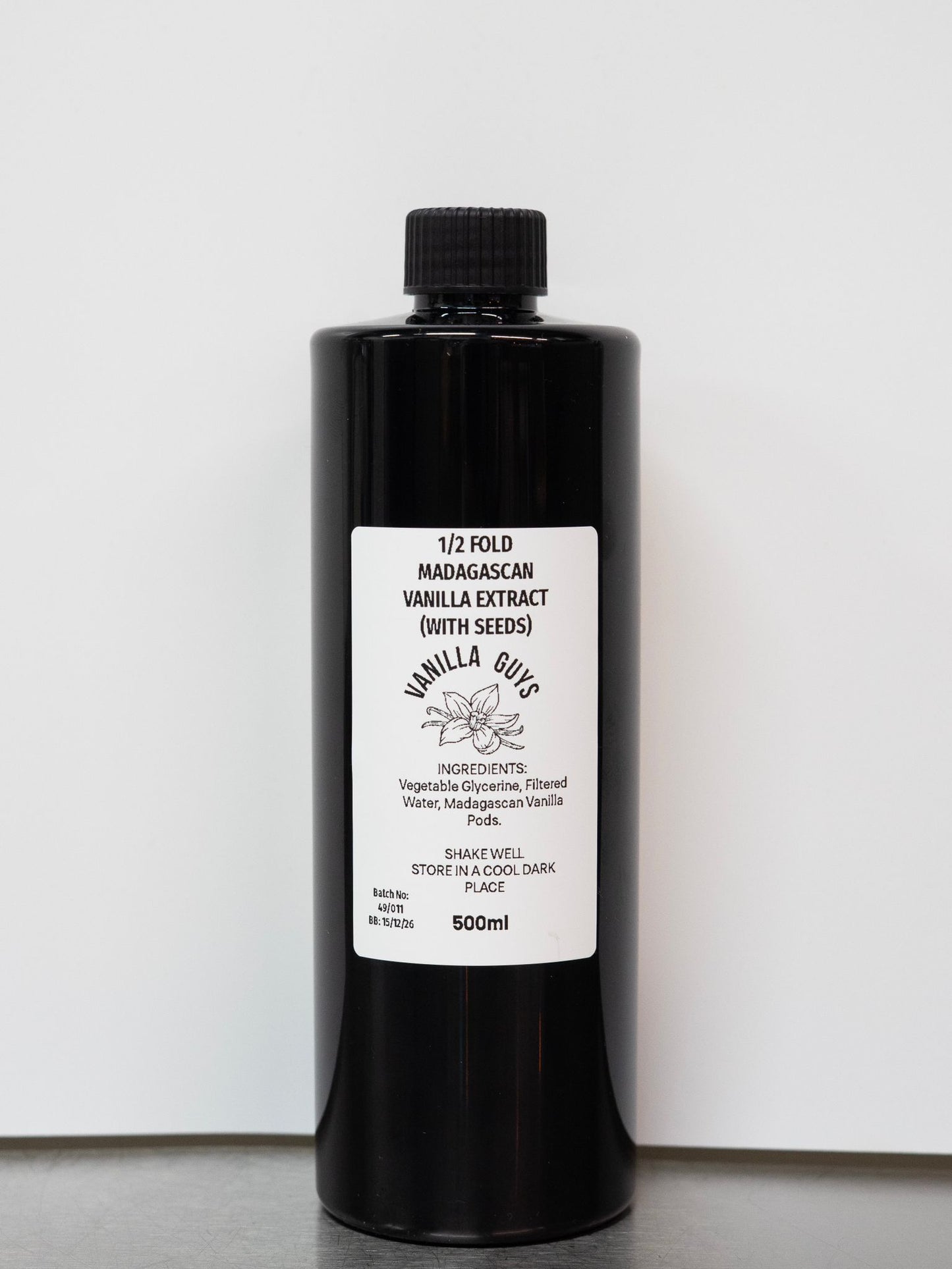 Premium Madagascan Vanilla Extract (500ml - 1/2 Fold)