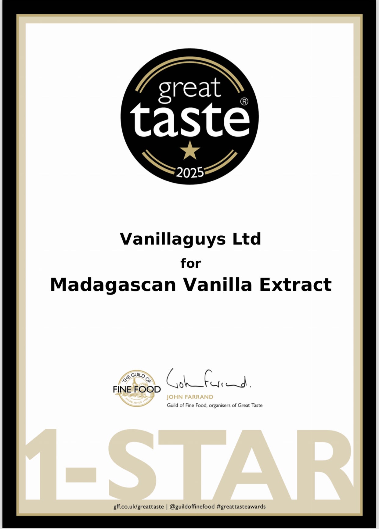 Vanilla Guys Premium Madagascan Extract (5 Litre - 1 Fold)