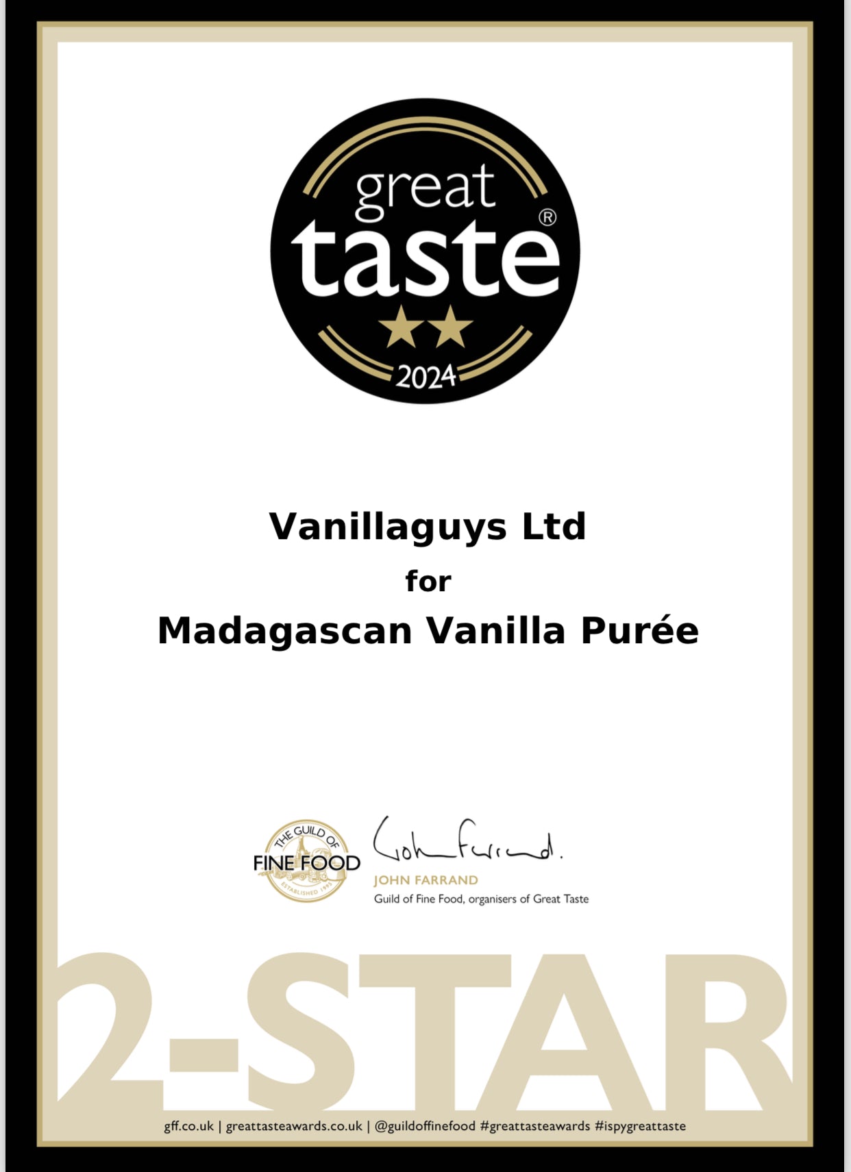 *Vanilla Guys Premium Bourbon Vanilla Purée (250g)